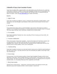 10 Benefits of Spray Foam Insulation Toronto.pdf