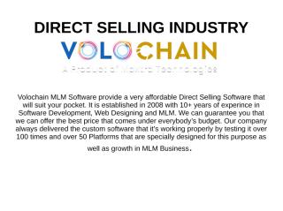 Direct Selling Software Industry - Volochainmlmsoftware.com.ppt